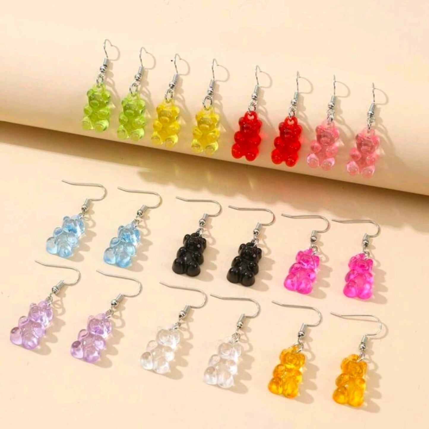 Bear Charm Drop Earrings (10 piece)