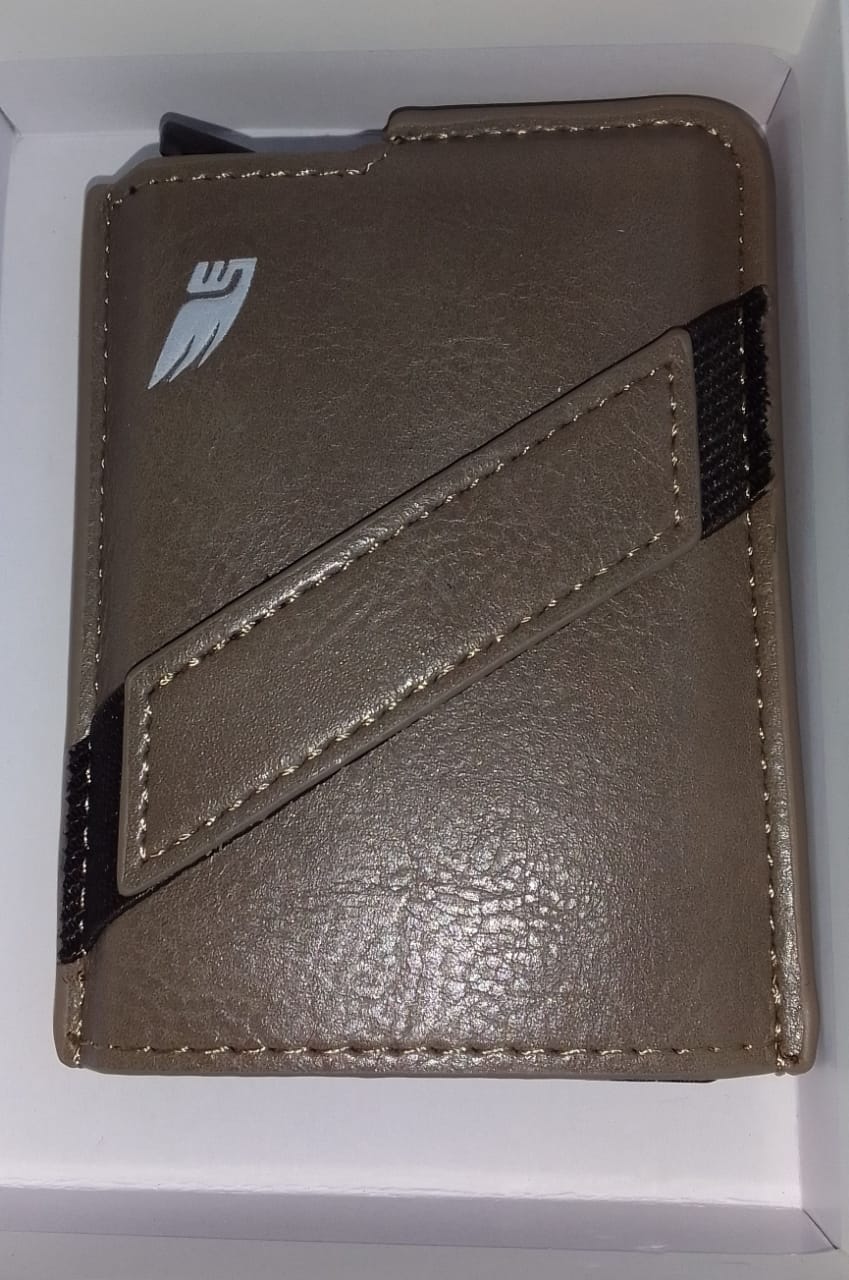 Brown leather card holder