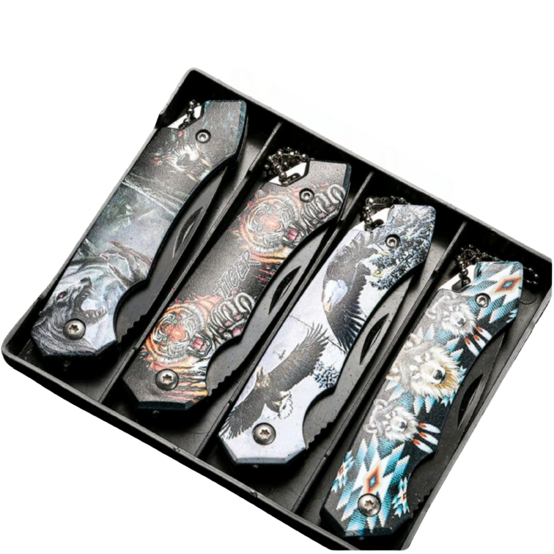 Stainless Steel Folding Knife 4pcs
