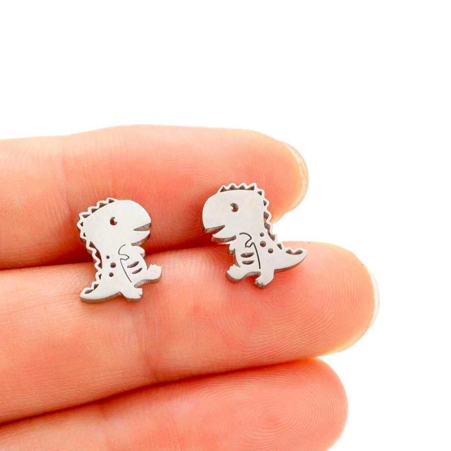 Stainless Steel Dinosaur Earrings