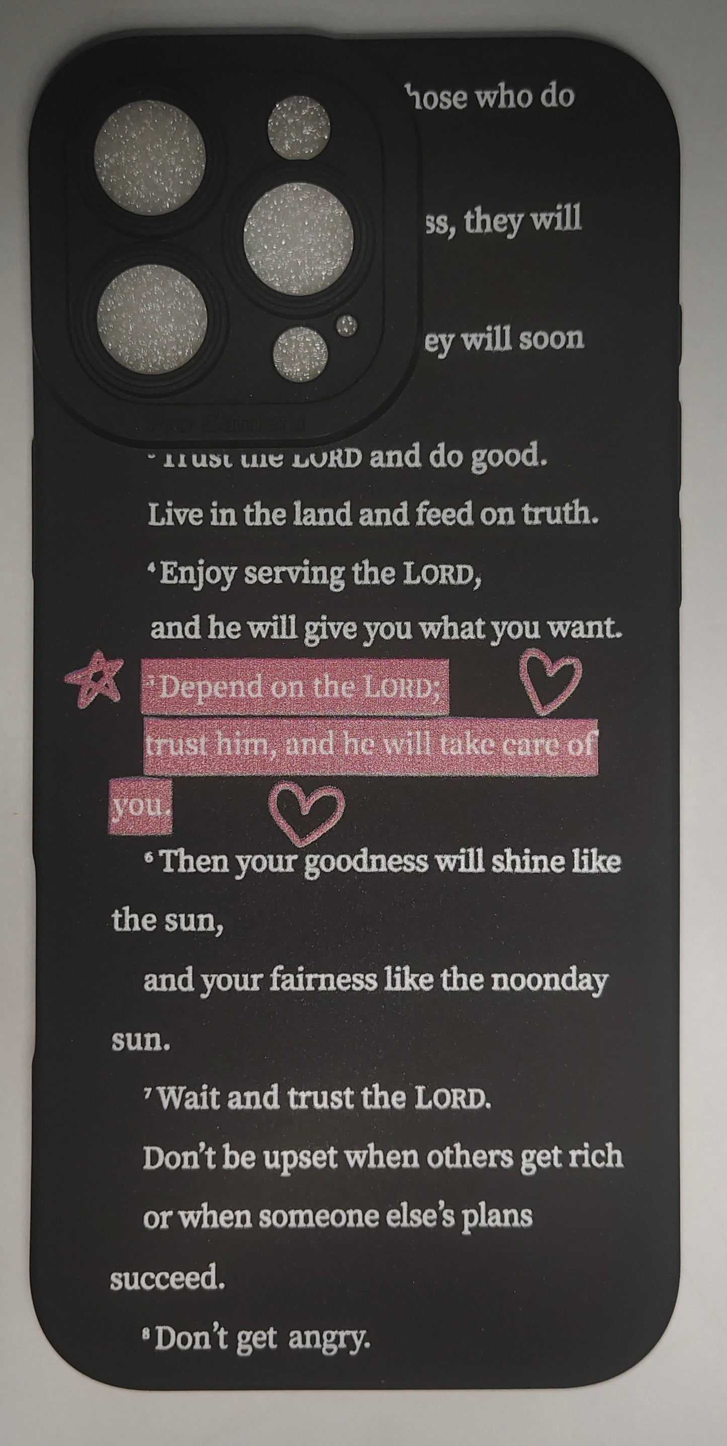 Bible verse iPhone 16 Pro Max Black phone cover