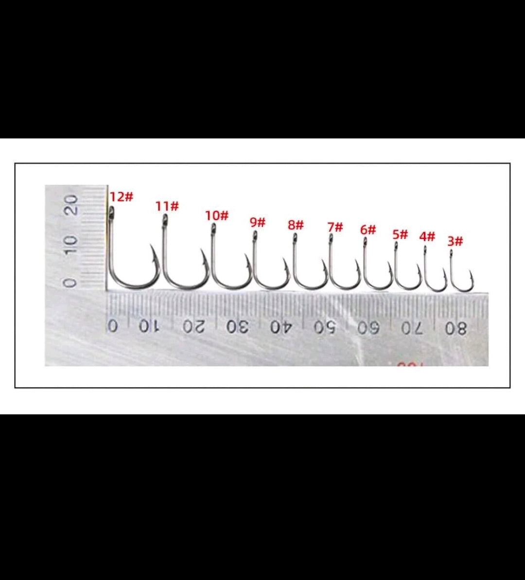 100pcs Fishing Hooks in box