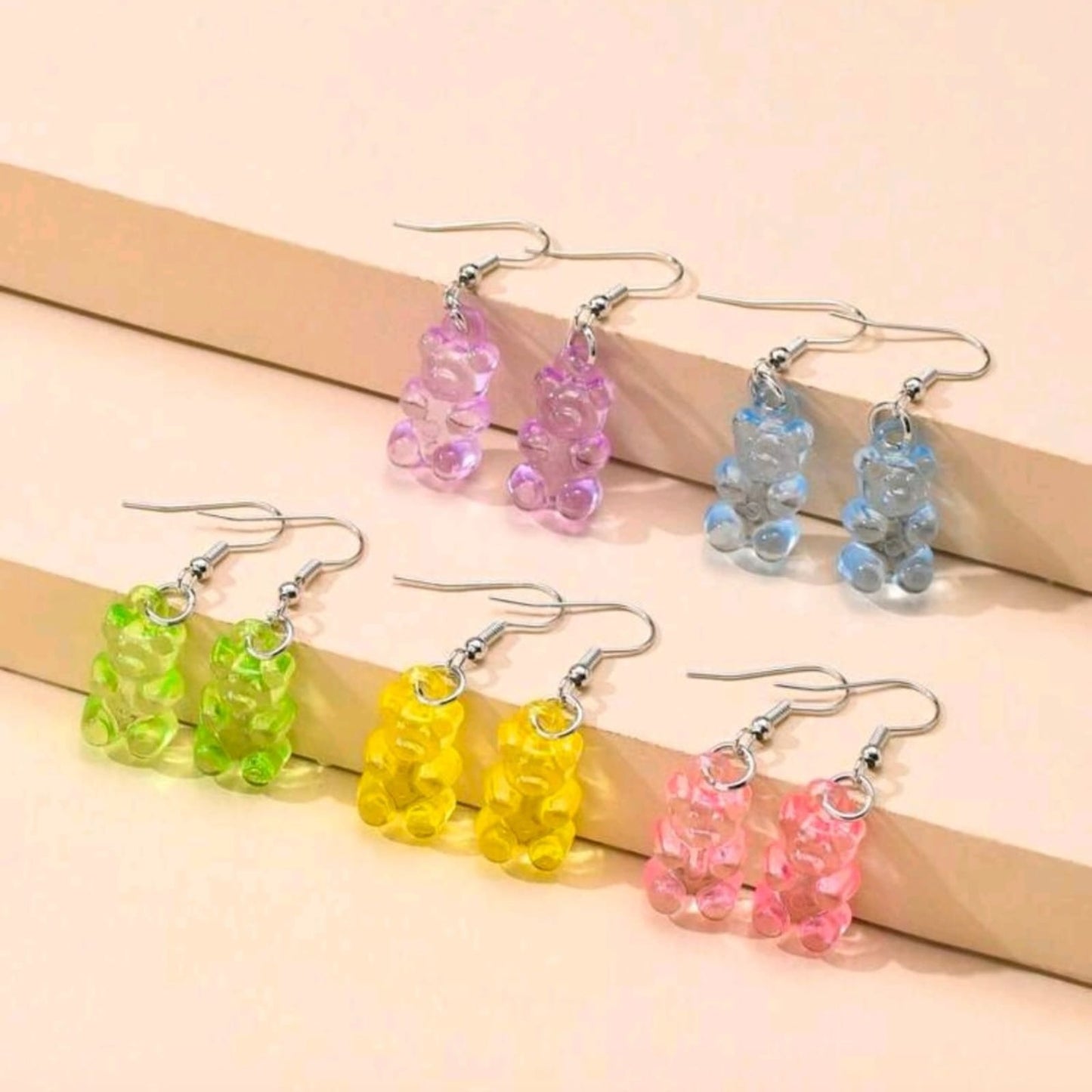 Bear Charm Drop Earrings (10 piece)