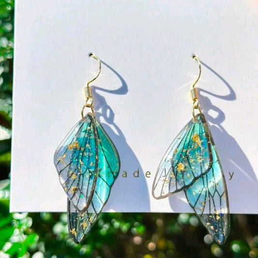 Butterfly Wing Resin Earrings