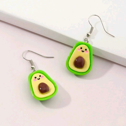 Cute Avocado Shaped Resin Earrings