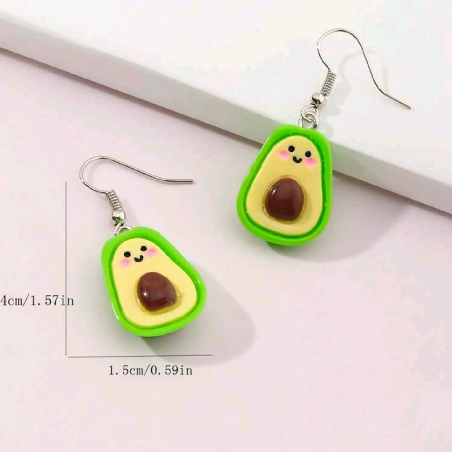 Cute Avocado Shaped Resin Earrings