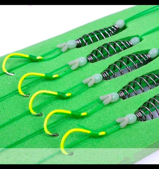 5pcs/Set Stainless Steel Barbed Carp Fishing Hook, Lure, Spring Accessories
