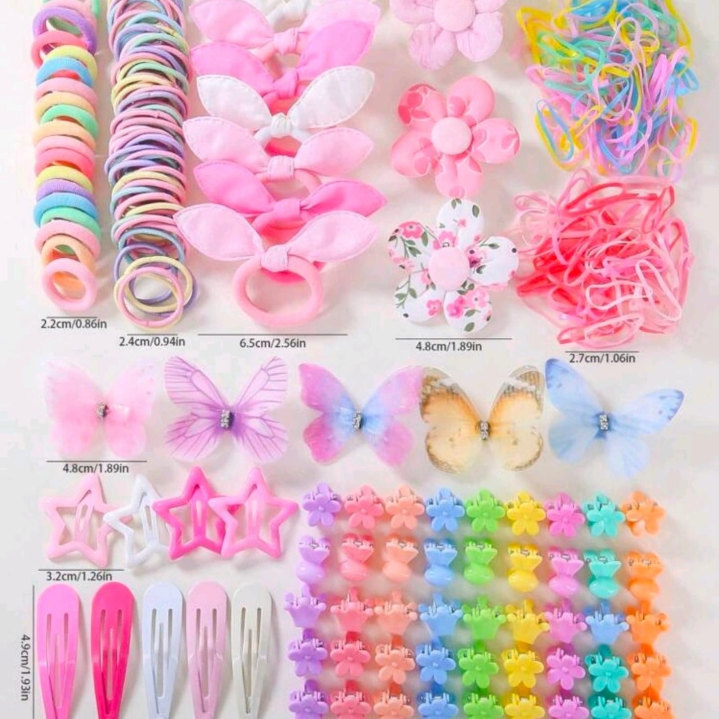 870Pcs Girls Hair Accessories (storage divider not included)