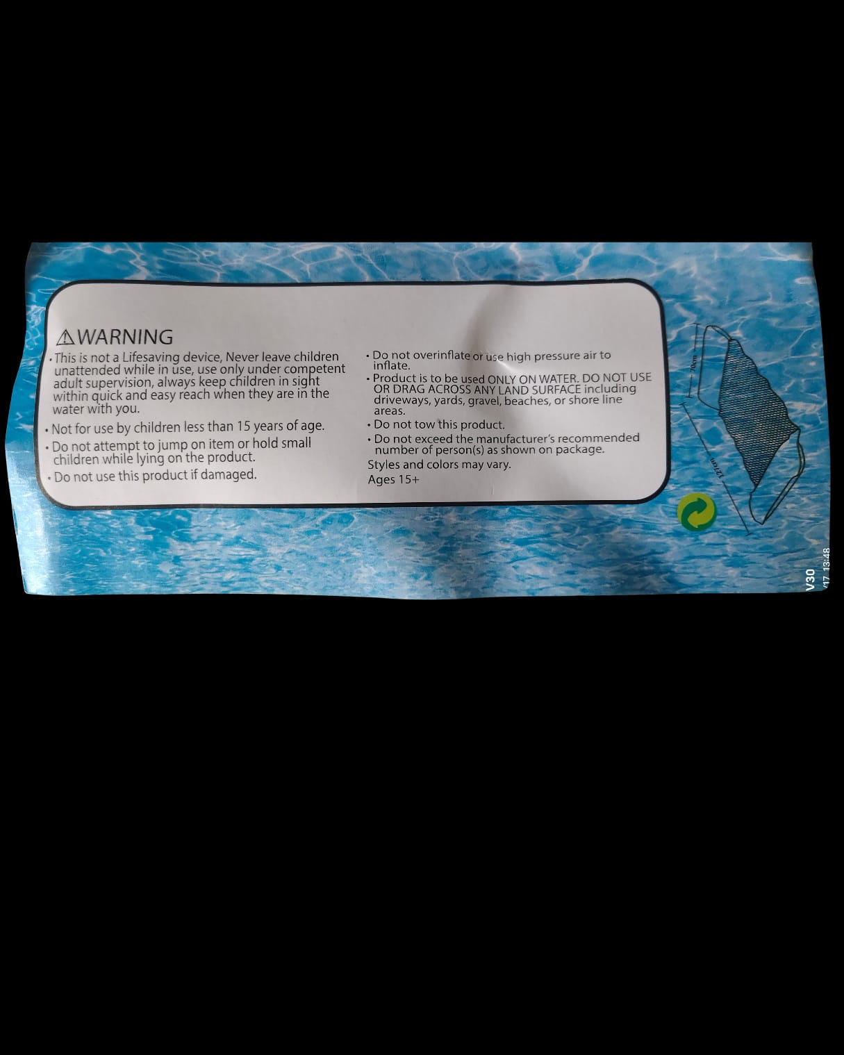 Inflatable Pool Hammock (PINK AND WHITE)