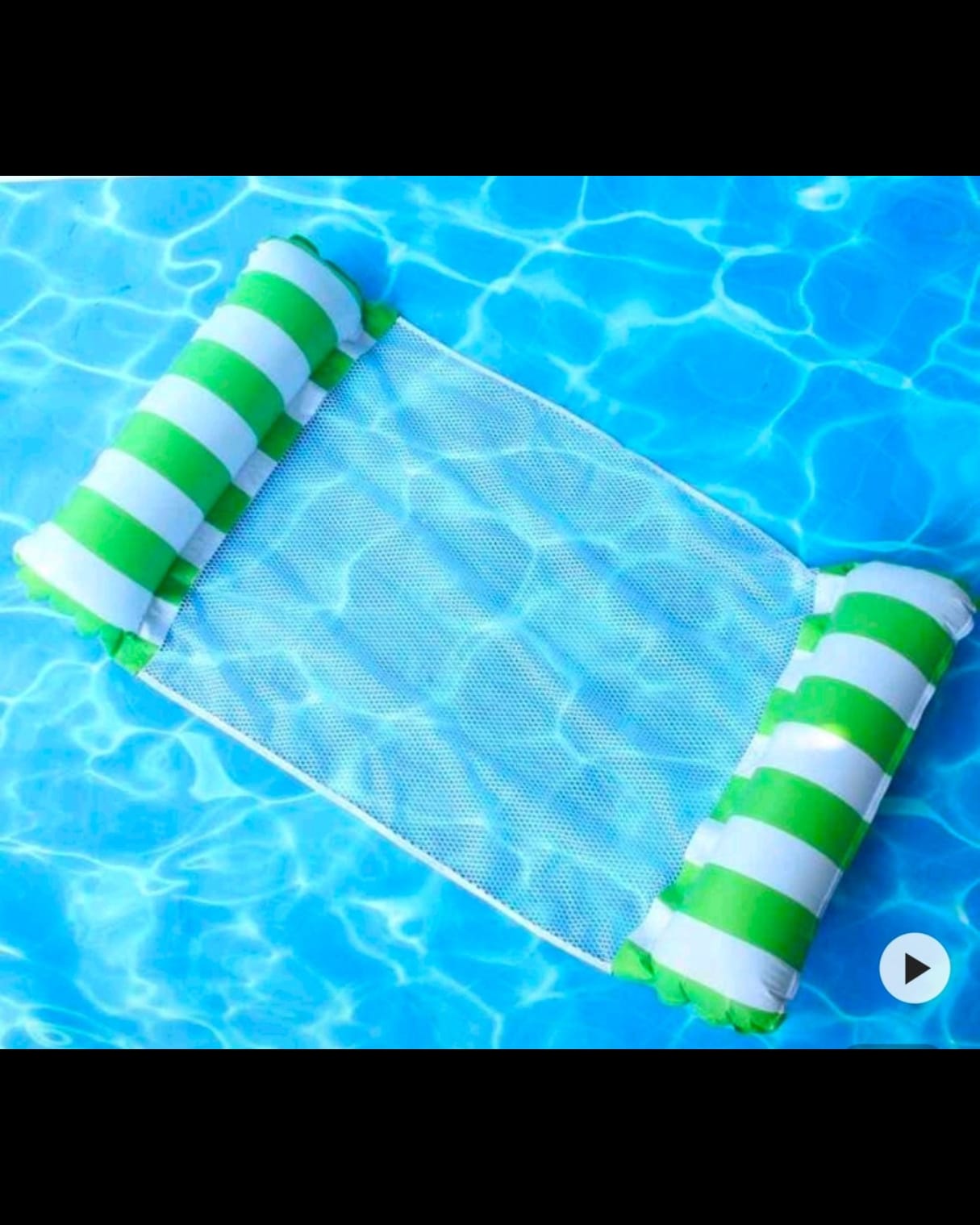 Inflatable Pool Hammock (GREEN & WHITE)