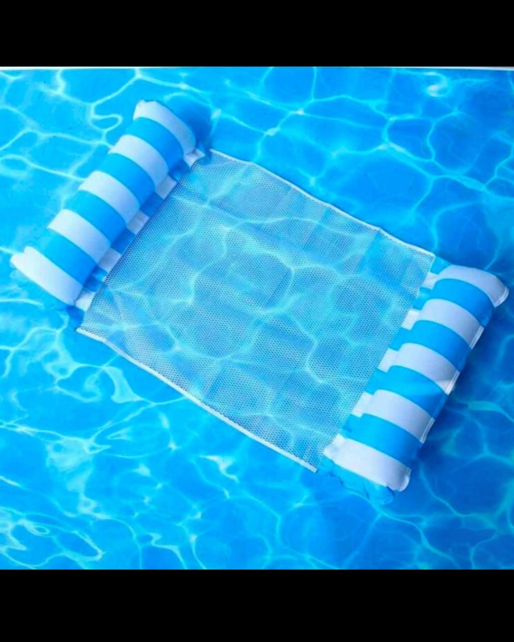 Inflatable Pool Hammock (LIGHT BLUE AND WHITE)