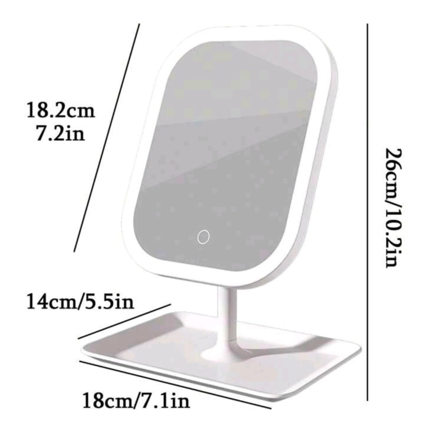 Makeup Mirror with light (usb cable included)