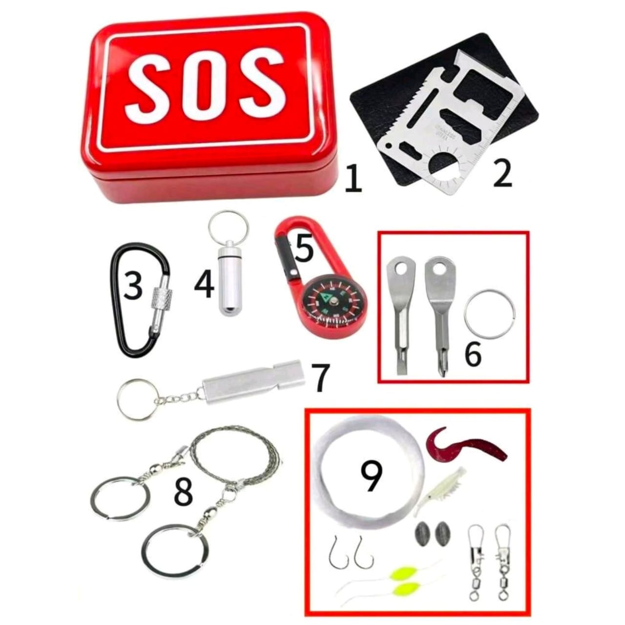 Outdoor Survival kit Mini (Go bag essential)