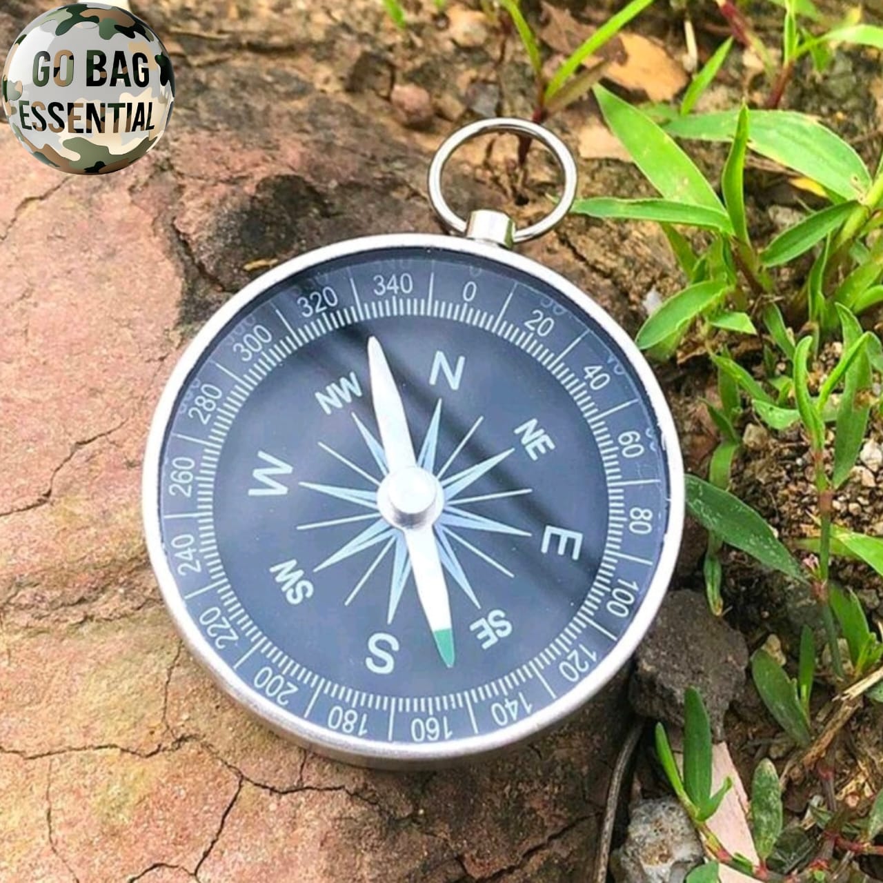 Portable compass keychain (Go-bag essential)