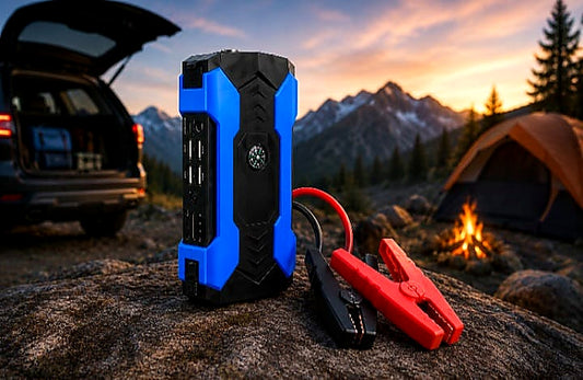 Portable Car Jump Starter & Power Bank with LED Flashlight