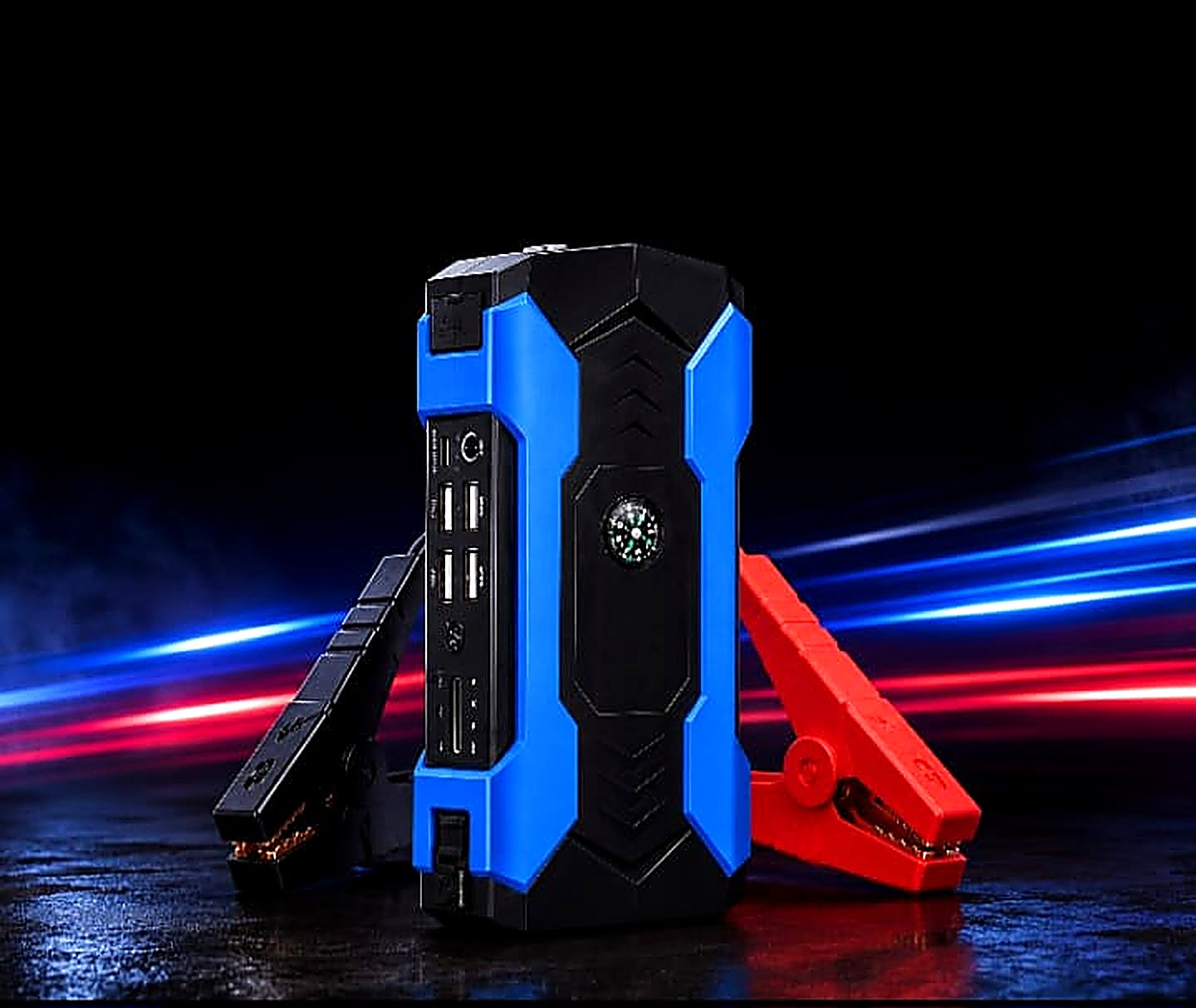 Portable Car Jump Starter & Power Bank with LED Flashlight