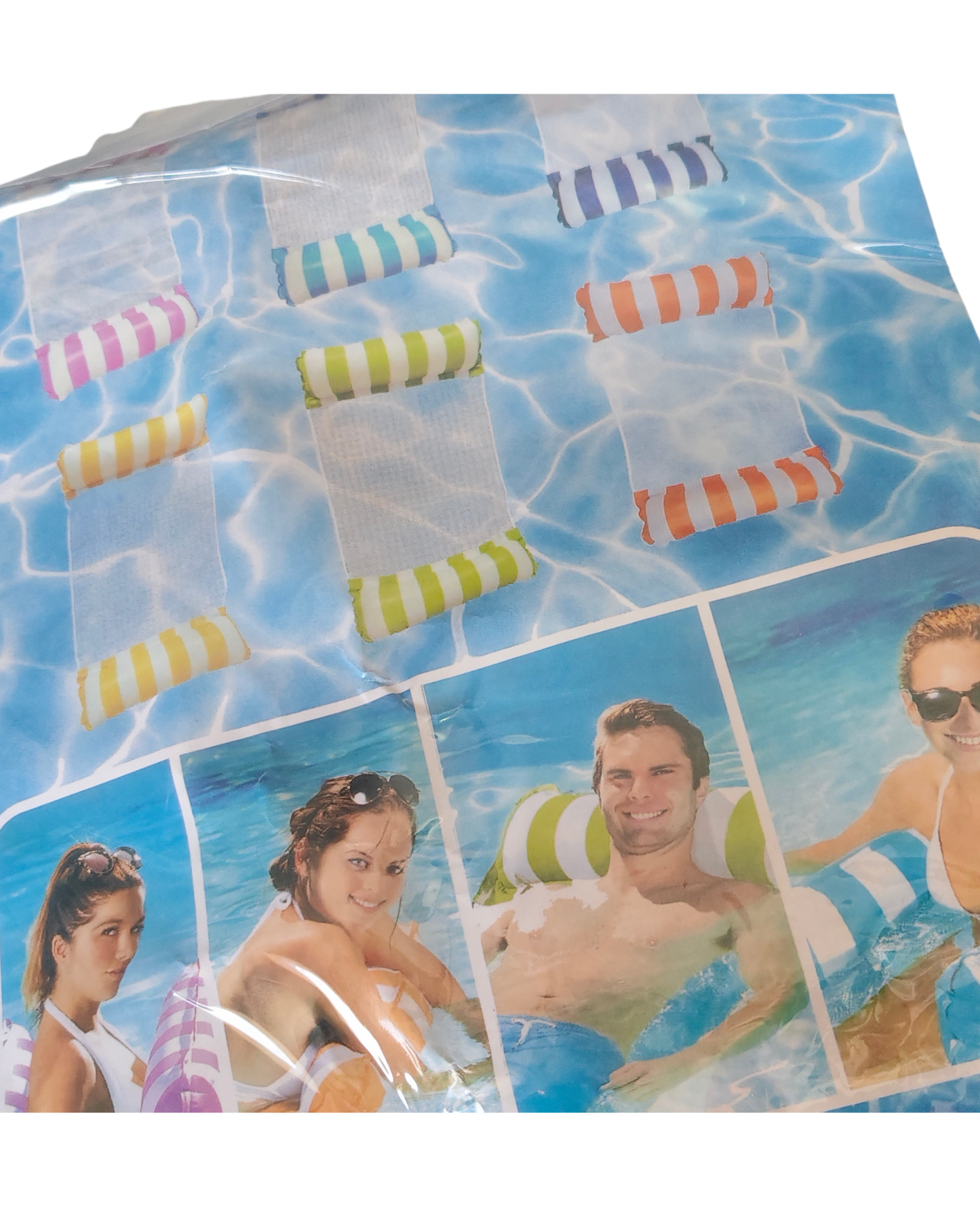 Inflatable Pool Hammock (YELLOW AND WHITE)