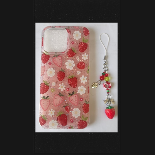 Strawberry iPhone 16 Pro Max phone cover