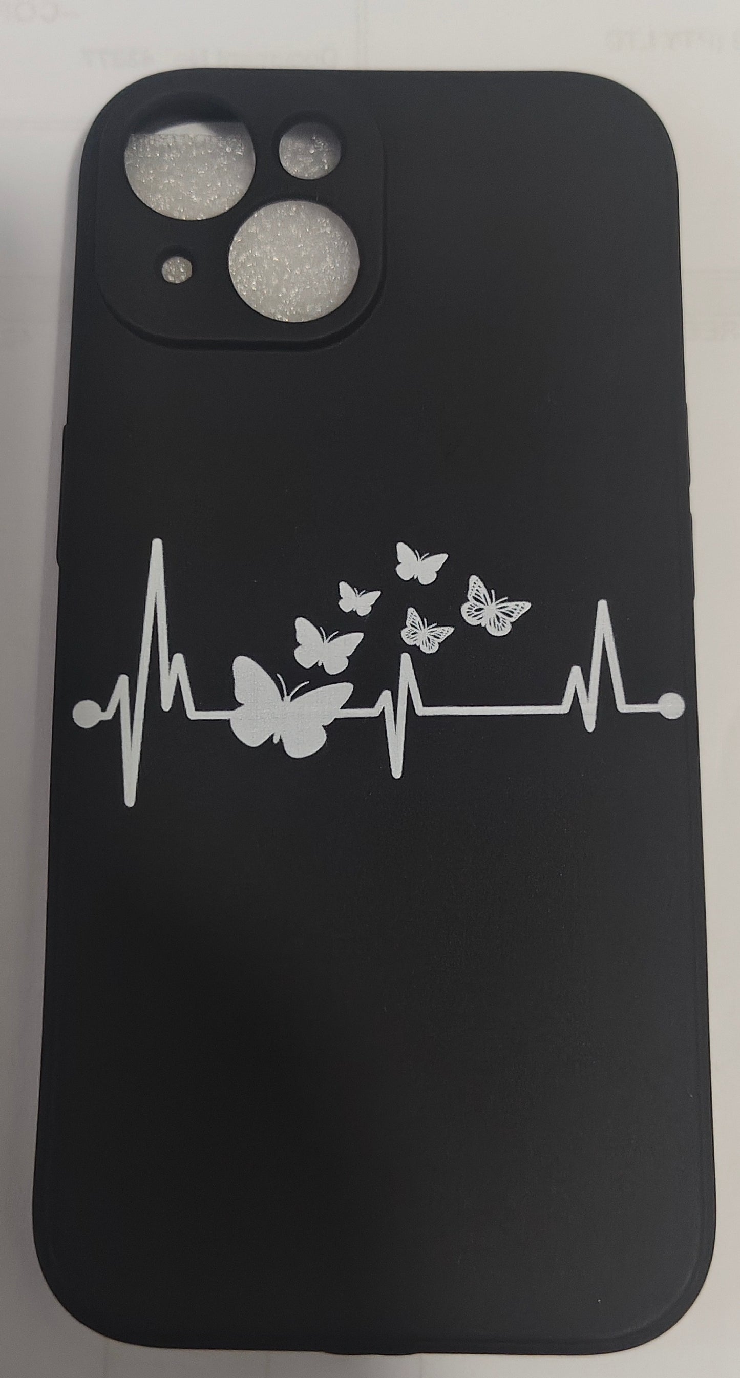 Butterfly heartbeat iPhone 15 phone cover