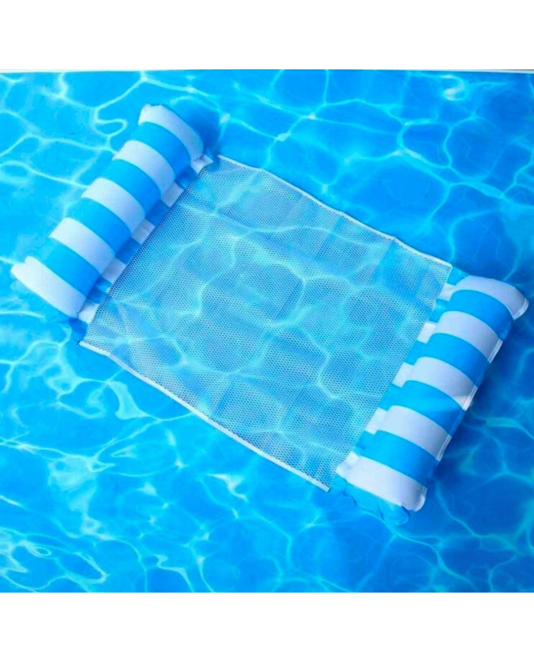 Inflatable Pool Hammock (DARK BLUE AND WHITE)