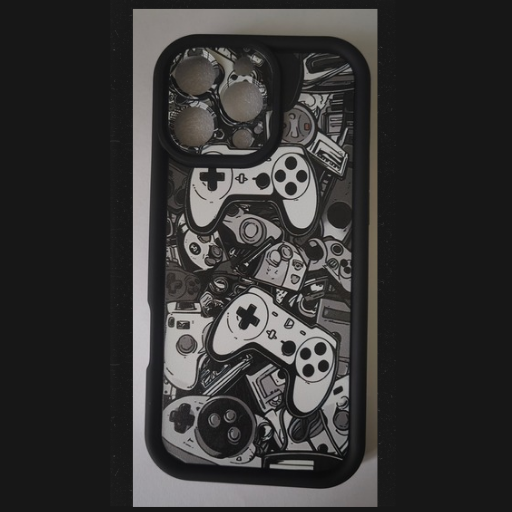 Black and white Playstation iPhone 16 Pro Max Phone Cover