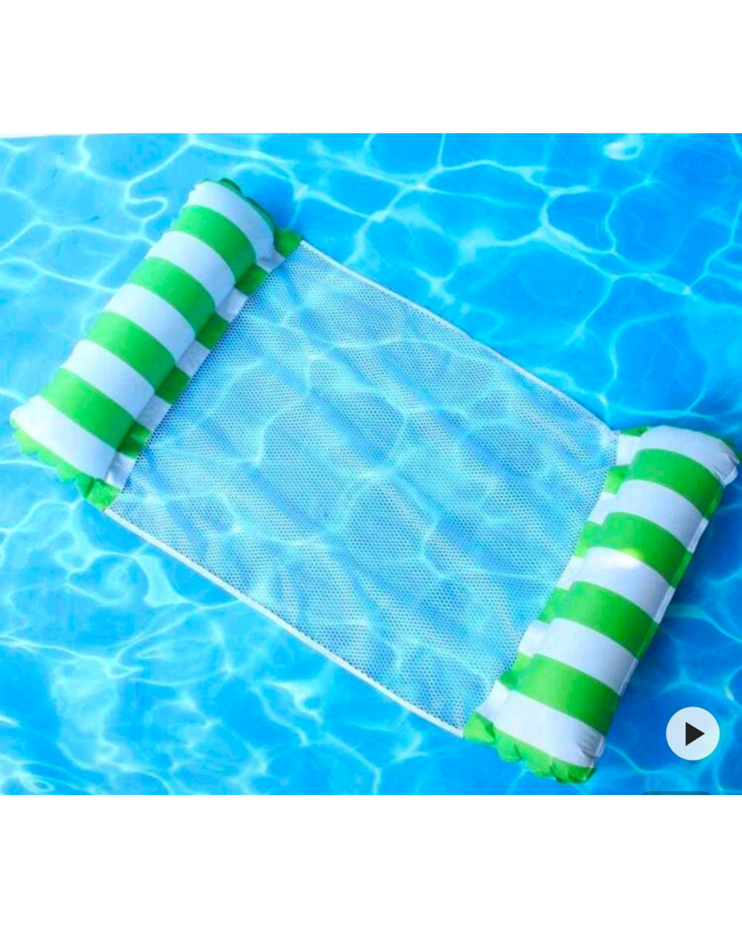 Inflatable Pool Hammock (DARK BLUE AND WHITE)