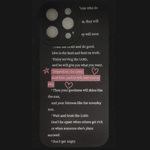 Bible verse iPhone 16 Pro Max Black phone cover