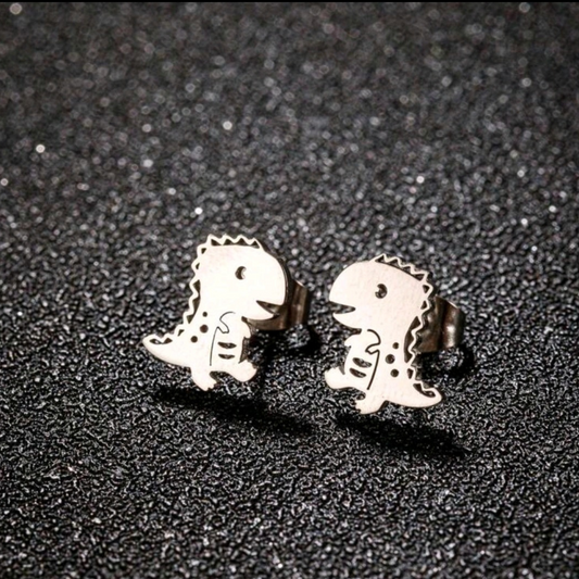 Stainless Steel Dinosaur Earrings